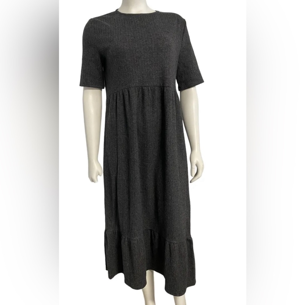 Zara Midi dress with flounced ruffle hem